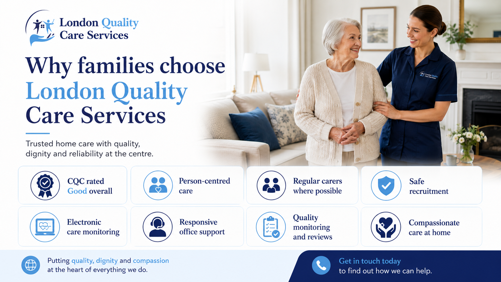 Why families choose London Quality Care Services information leaflet